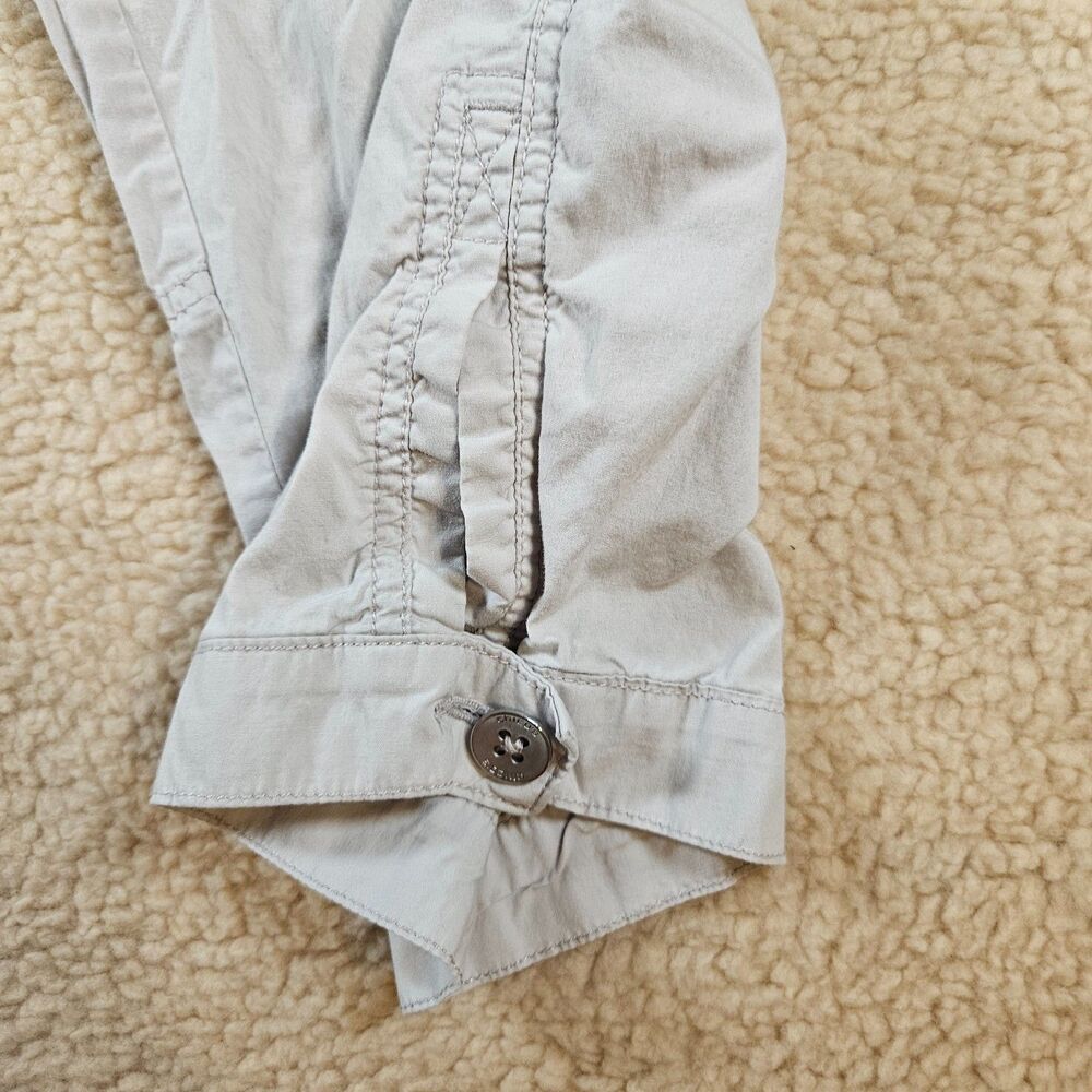 Chico's Cargo Capri Pants Womens Size 1 Khaki Stretch Utility Cropped Zip Pocket - Picture 7 of 10